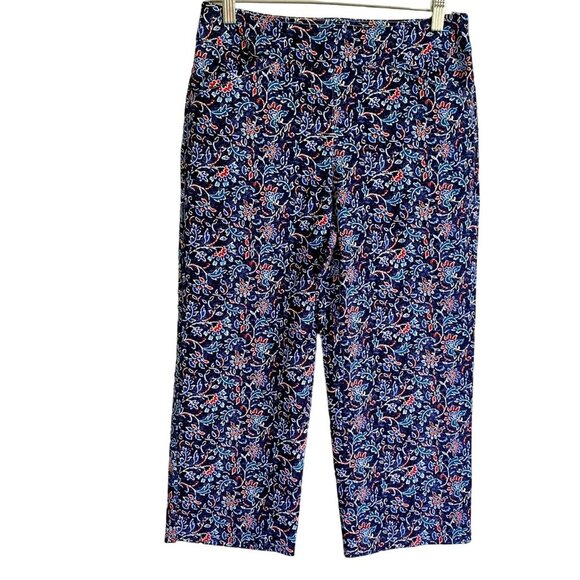 Coral Bay Blue Pull On Capris Pants with Pockets Women's Size 6 NEW - Picture 1 of 6